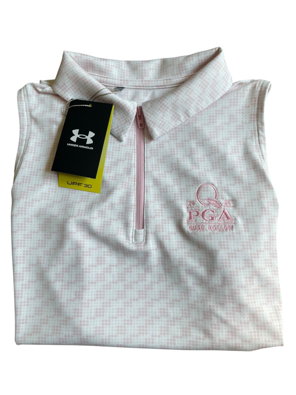 Under Armour UA Clubhouse Polo PGA 2025 Quail Hollow Merch Sleeveless Sz S